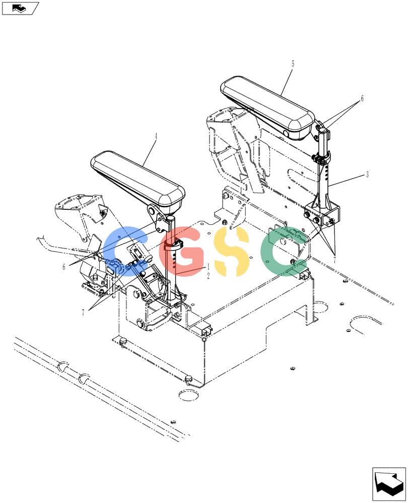 纽荷兰零件查询(E70BSR) - COMPACT CRAWLER EXCAVATOR ASN YT06-18001 (01-050[09]) - CONTROLS, OPERATORS New Holland Constructuion