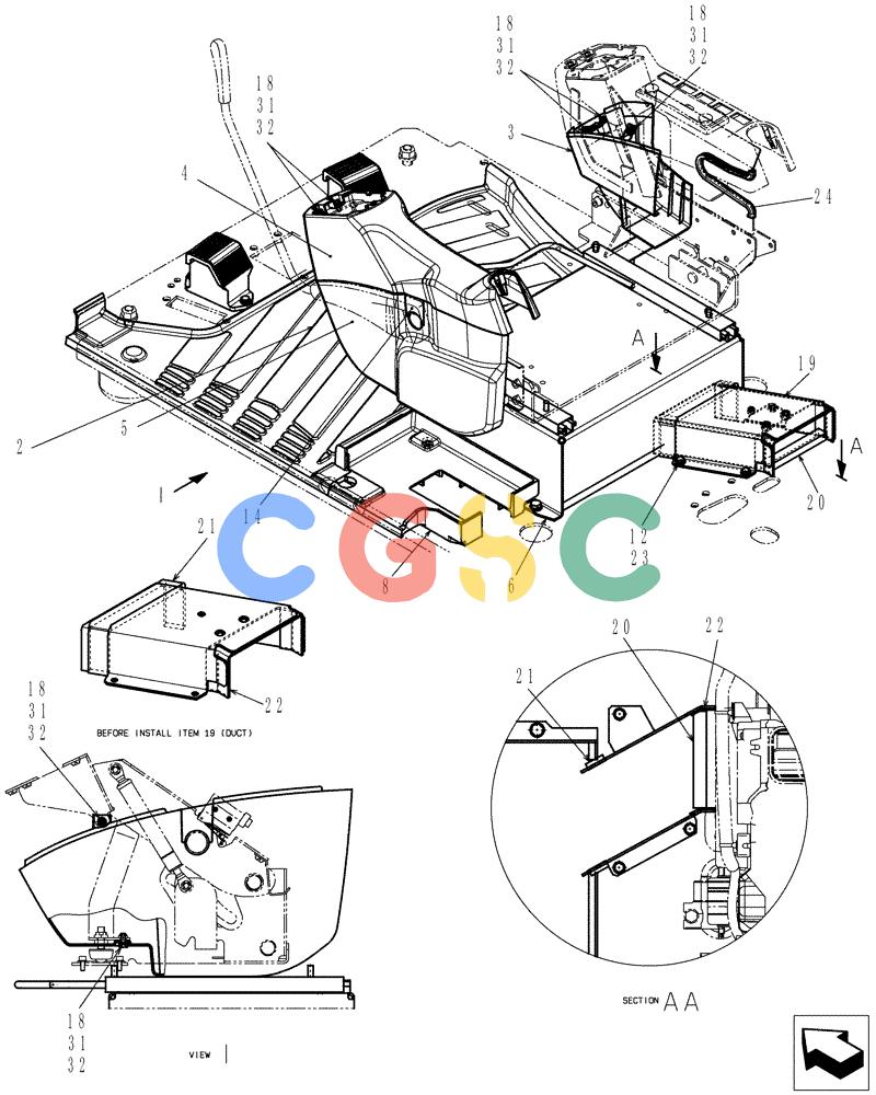 纽荷兰零件查询(E215B) - CRAWLER EXCAVATOR - TIER 3 (ROPS CAB) ASN NBDA21800 (6/13-) (01-050[01]) - CONTROLS, OPERATORS New Holland Constructuion