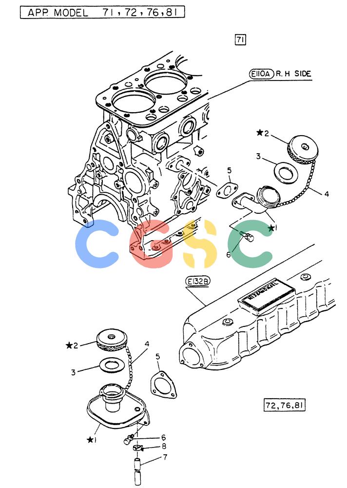 神钢零件查询(FD6T04) - NISSAN DIESEL ENGINE - LK500 (1/06-12/06) (01-004) - FILLER-OIL Kobelco