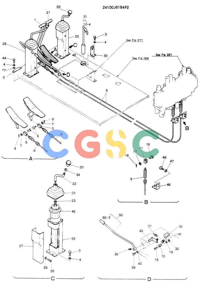 神钢零件查询(K904EL) - EXCAVATOR ASN LX1401 (1/86-12/03) (03-001) - CONTROL ASSY, P/N 24100J6184F2 Kobelco