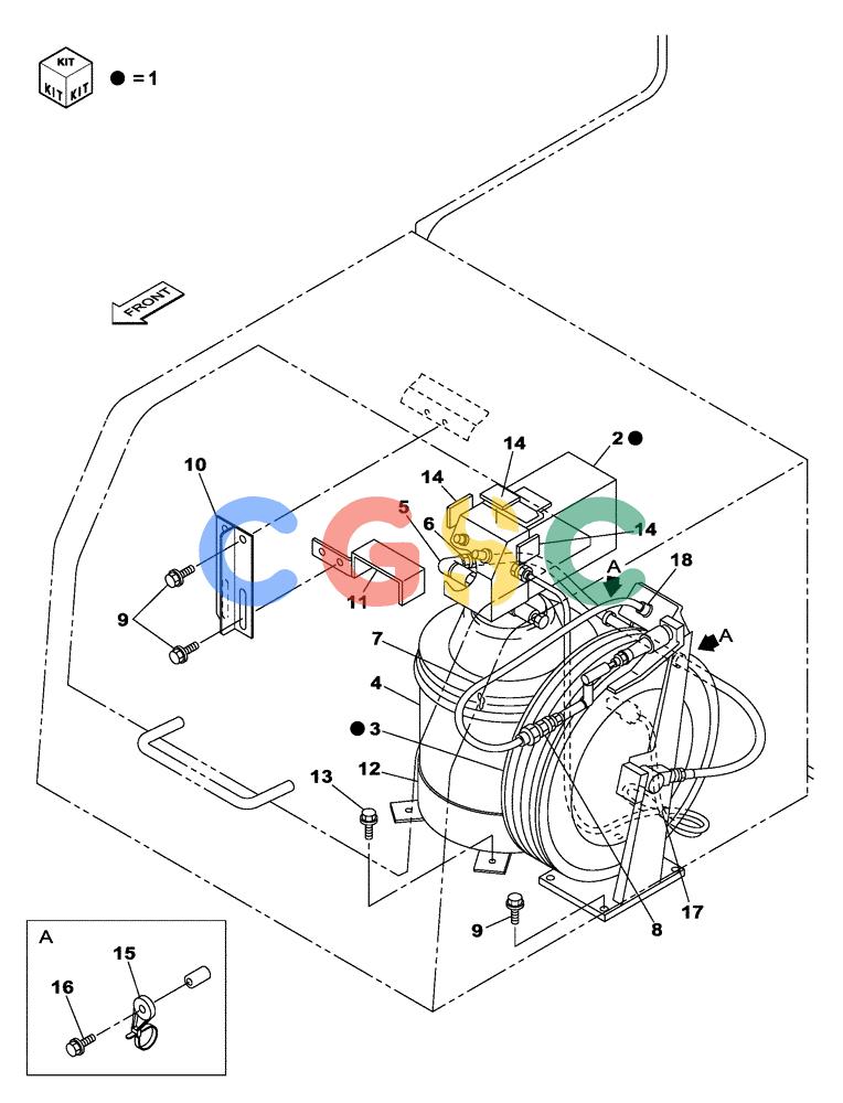 纽荷兰零件查询(E805) - CRAWLER EXCAVATOR TIER 3 (7/06-) (09-500-00[01]) - GREASE GUN PUMP New Holland Constructuion