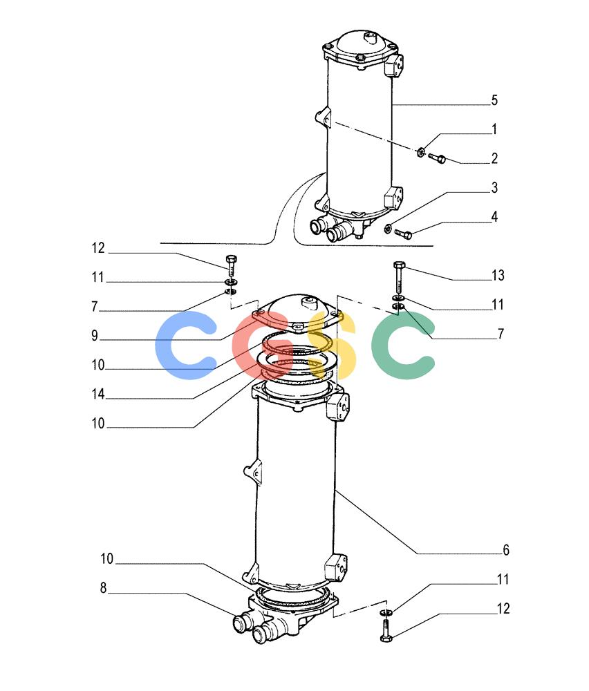 纽荷兰零件查询(FL175) - CRAWLER LOADER (N.A. VERSION) (6/92-) (0.313[01]) - HEAT EXCHANGER - TORQUE CONVERTER New Holland Constructuion
