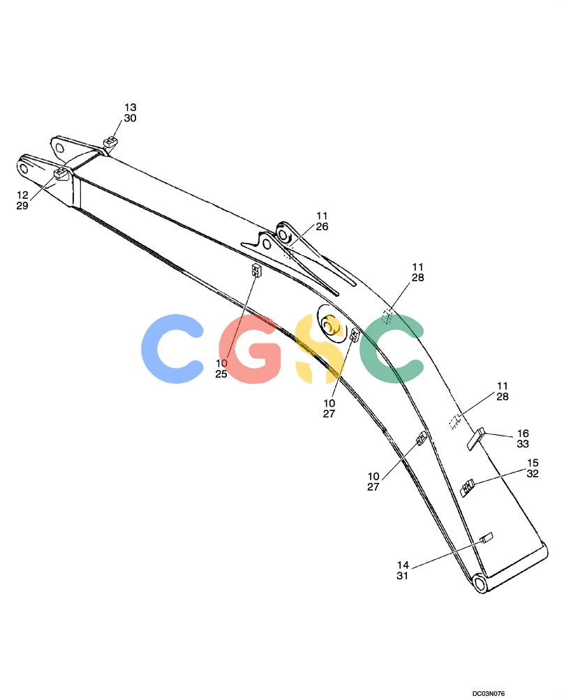 纽荷兰零件查询(EH160) - CRAWLER EXCAVATOR (9/03-) (09 -42[00]) - BOOM ASSY 5.2M (17 FT 1 IN) New Holland Constructuion
