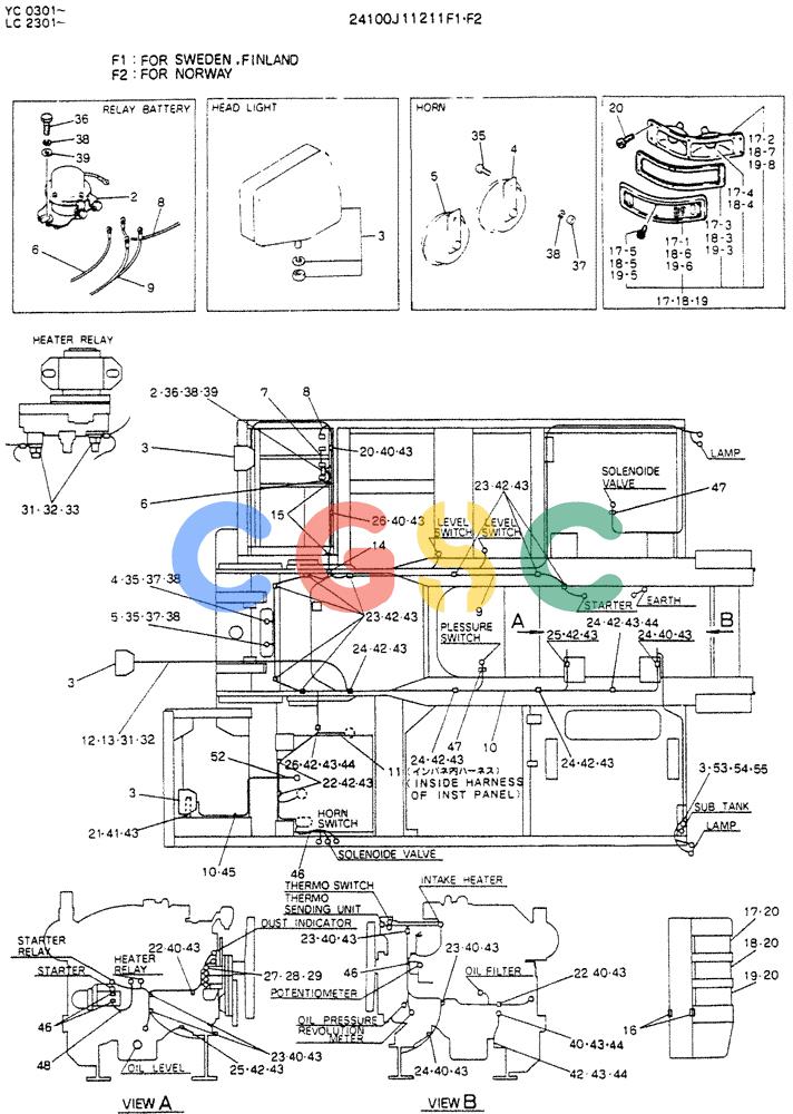 神钢零件查询(K912LC) - MARK II EXCAVATOR ASN YC-0301 (1/88-12/03) (05-025) - WIRING ASSY, ELEC (FOR NORTH EUROPE) Kobelco