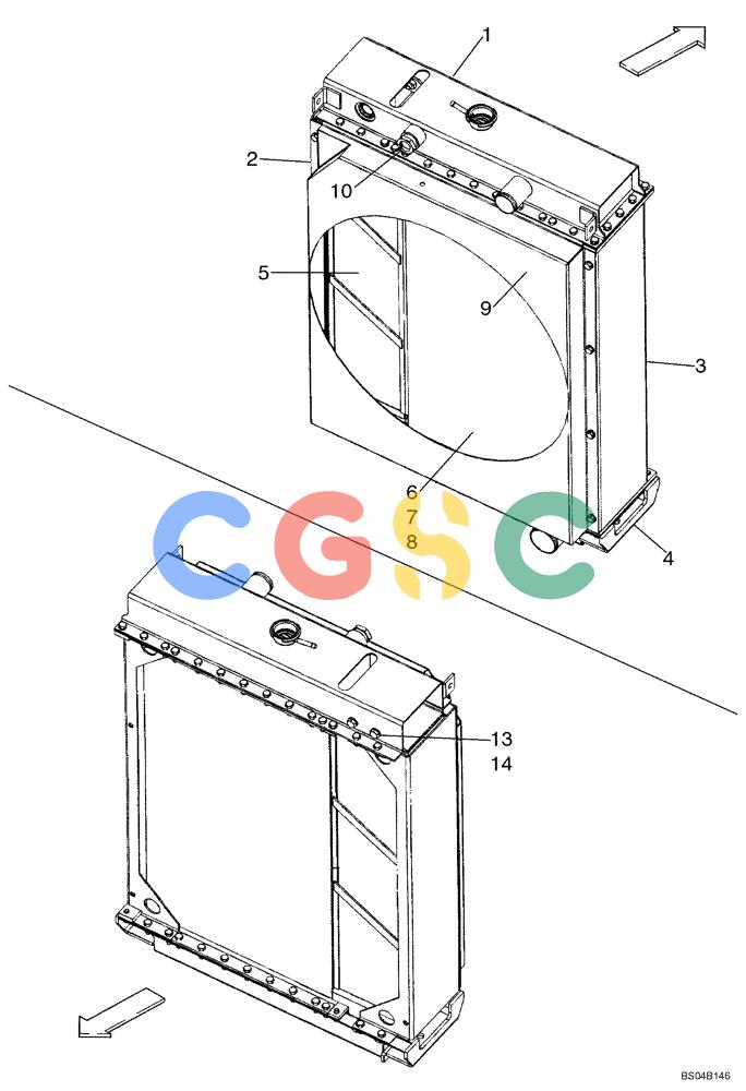 纽荷兰零件查询(DC75) - CRAWLER DOZER (8/04-) (02-04) - RADIATOR ASSY New Holland Constructuion