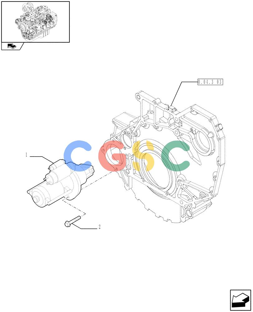 神钢零件查询(F4GE9684B J604) - ENGINE - 504360953 - 84152355 (1/08-12/10) (0.36.0) - STARTER MOTOR (2852177 - 2852176) Kobelco