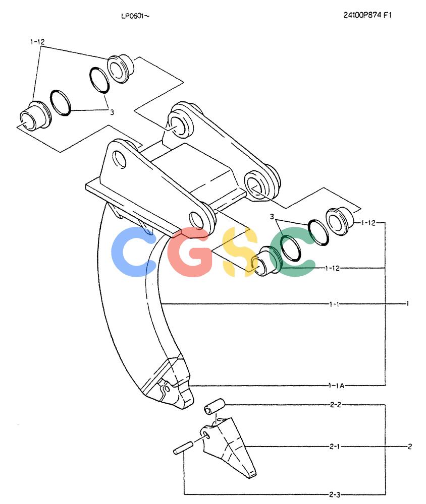 神钢零件查询(K905LC) - EXCAVATOR BTW YP0115 - YP0301 (1/85-12/03) (07-013) - RIPPER ASSY Kobelco