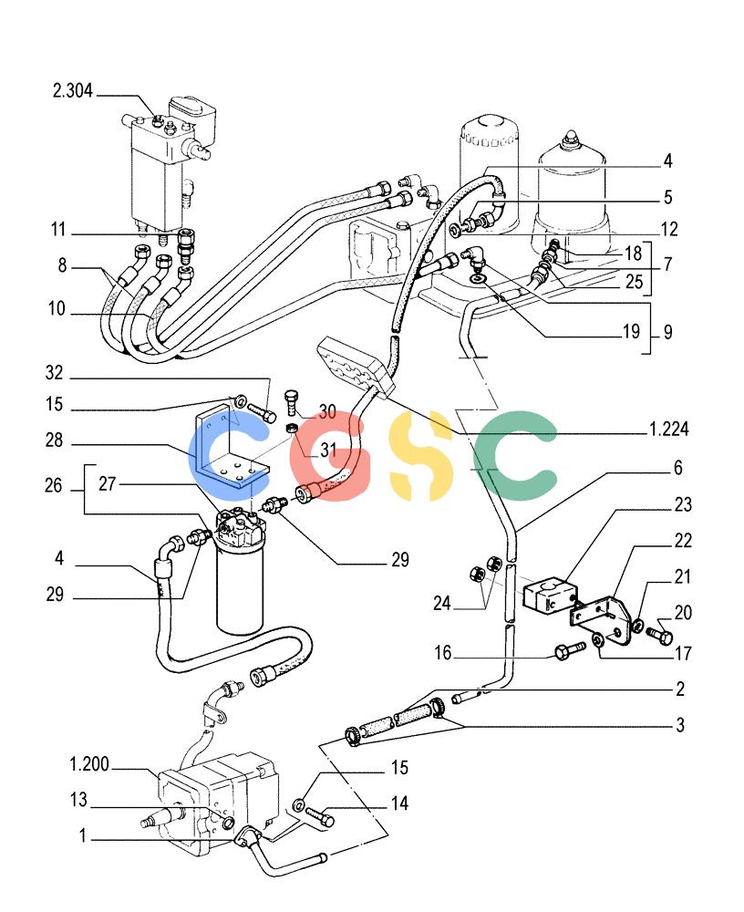 纽荷兰零件查询(FL145) - CRAWLER LOADER (N.A. VERSION) (11/98-) (2.319[01]) - STEERING CONNECTING PIPING New Holland Constructuion