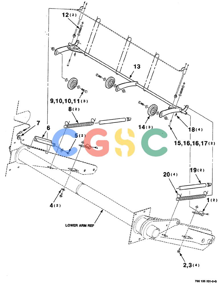 凯斯零件查询(RS561A) - CASE IH ROUND BALER (1/99-12/00) (6-026) - BALE SHAPE MONITOR ASSEMBLY Case Agriculture