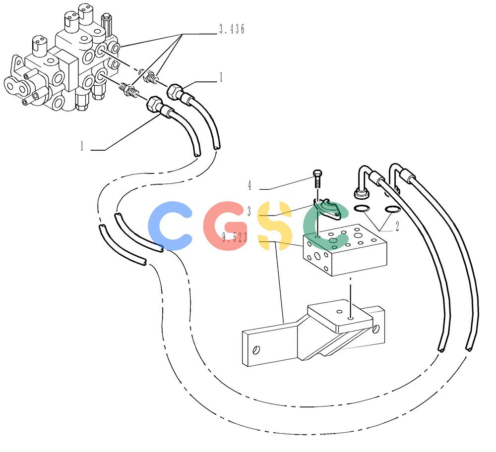 纽荷兰零件查询(DC150LT) - CRAWLER DOZER (6/00-) (9.438[02]) - ADDITIONAL HYDRAULIC FUNCTION - (REAR) - OPTIONAL CODE 76069139 New Holland Constructuion