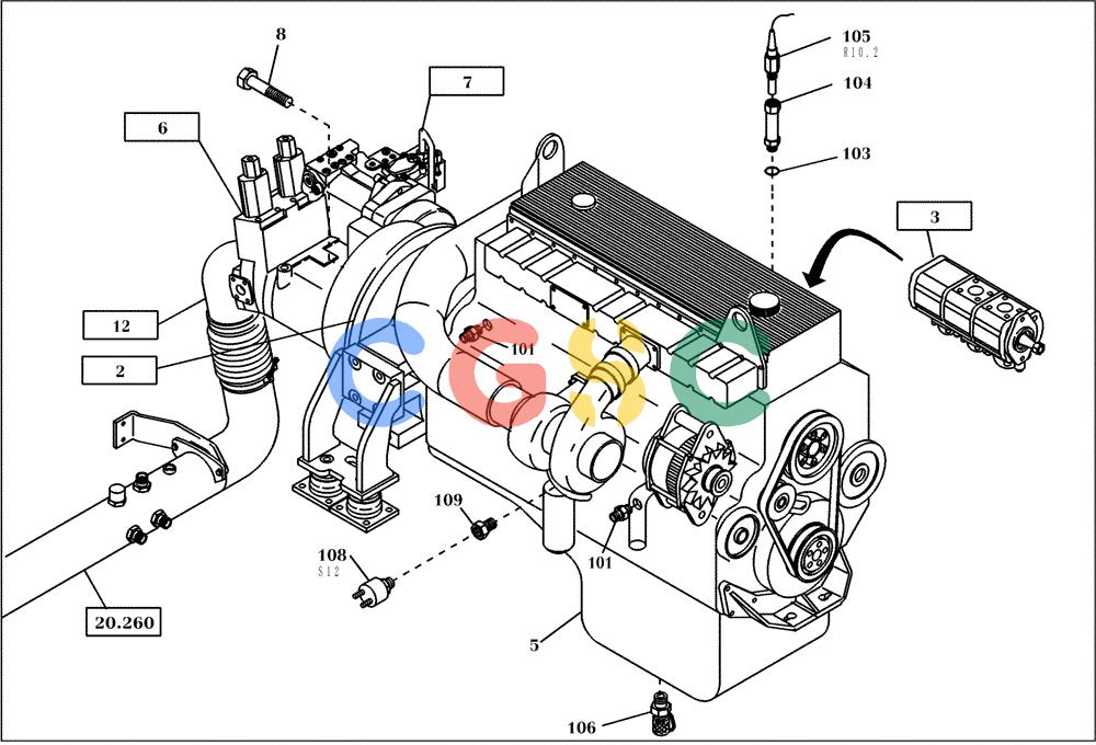 纽荷兰零件查询(EC450) - CRAWLER EXCAVATOR (SN: 750001-UP) (11/99-) (13.011[002]) - MOTOR MOUNTING PARTS (S/N 715019-UP) New Holland Constructuion