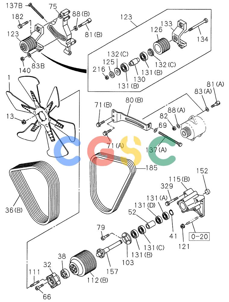 纽荷兰零件查询(E805) - CRAWLER EXCAVATOR (1/05-) (02-011-02[01]) - FAN DRIVE - VENTILATOR New Holland Constructuion
