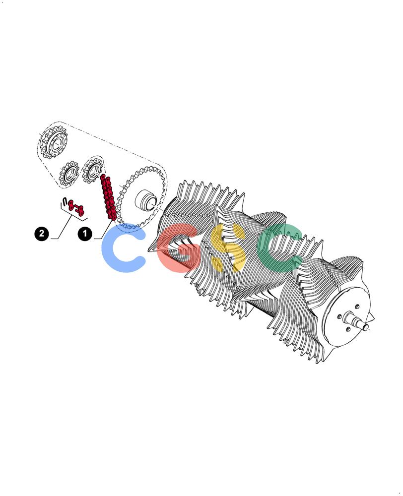凯斯零件查询(LBX432R) - BIG RECTANGULAR BALER ''ROTOR CUTTER'' (3/03-12/08) (00.00LB013[01]) - MAINTENANCE PARTS, ROTOR CUTTER - ROTOR DRIVE Case Agriculture