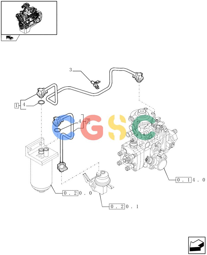 神钢零件查询(F4GE9484A J601) - ENGINE - 504103783 - 920019898 (1/13-) (0.20.3) - PIPING - FUEL (504074184) Kobelco