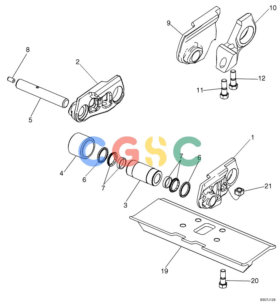 纽荷兰零件查询(D150B) - CRAWLER DOZER TIER 3 (HYDRO) (10/07-) (05-10[02]) - TRACK CHAIN, EXTENDED LIFE (CELT) OPEN GROUSER - XLT/WT/LGP MODELS, 22 INCH 45 LINK New Holland Constructuion