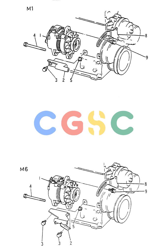 神钢零件查询(6DR5) - MITSUBISHI DIESEL ENGINE (1/06-12/06) (04-003) - ALTERNATOR GENERAL Kobelco