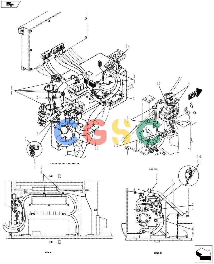 神钢零件查询(ED150-2) - BLADE RUNNER EXCAVATOR/DOZER ASN LH01-01001 (1/09-12/12) (01-083[06]) - HARNESS ASSEMBLY, UPPER (MAIN) Kobelco