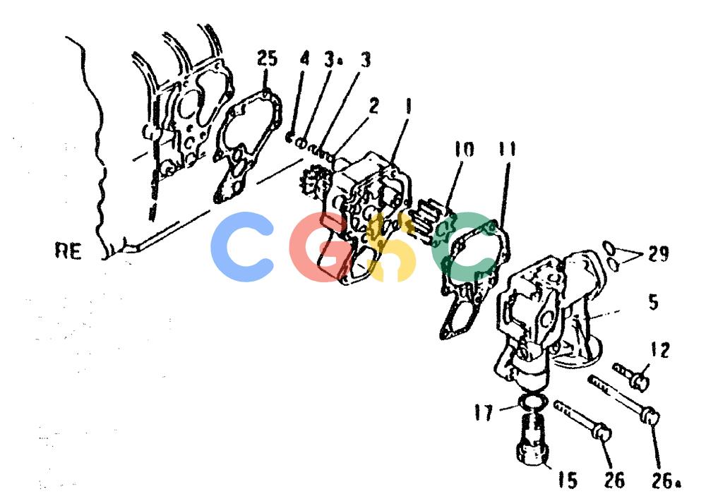 神钢零件查询(6D31-T) - MITSUBISHI DIESEL ENGINE - MD200BLC EXCAVATORS (1/06-12/06) (02-005) - OIL PUMP AND GEAR TRAIN Kobelco