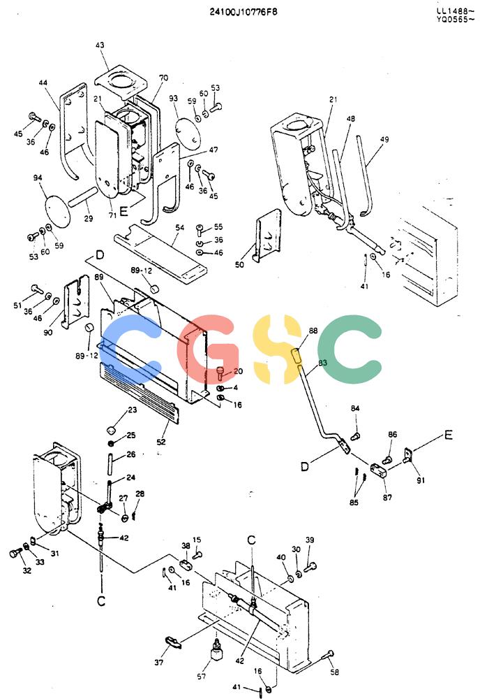 神钢零件查询(MD240BLC) - EXCAVATOR ASN LL1488 (1/80-12/06) (03-001[02]) - CONTROL ASSY Kobelco