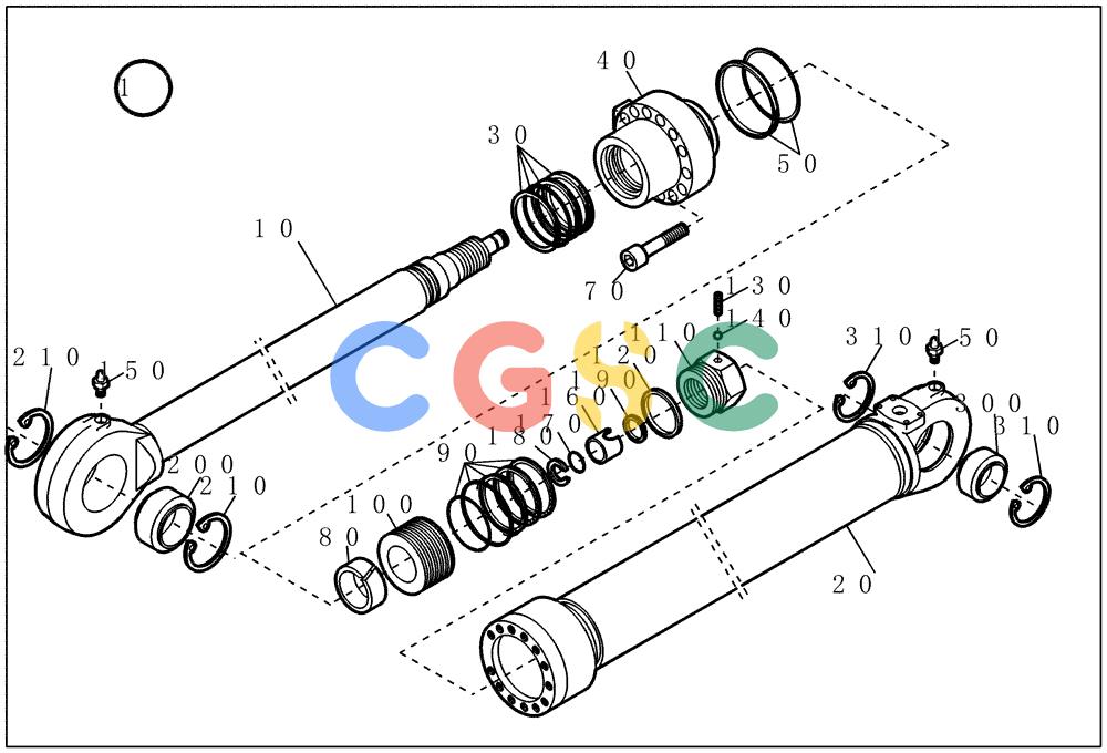 纽荷兰零件查询(EC130) - CRAWLER EXCAVATOR (4/99-) (24.032[002]) - STICK CYLINDER (S/N 12058-UP) New Holland Constructuion