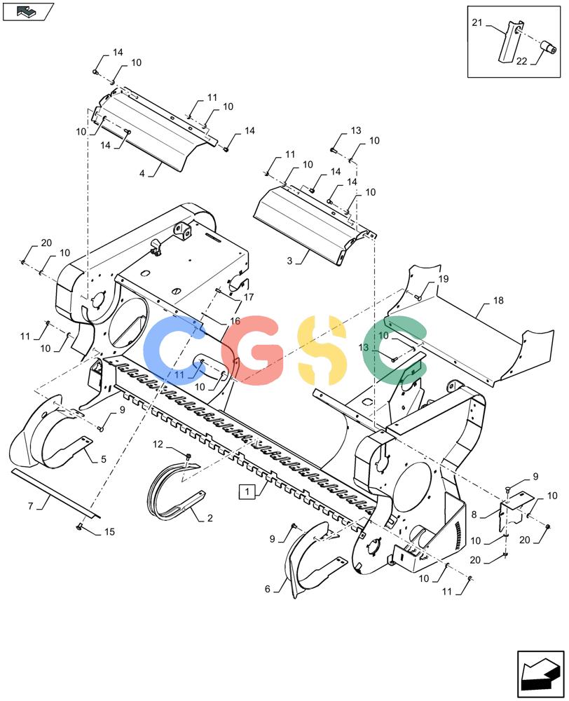 凯斯零件查询(LB434S) - BALER (9/12-) (60.220.010) - PICK-UP, FRAME - C136 Case Agriculture