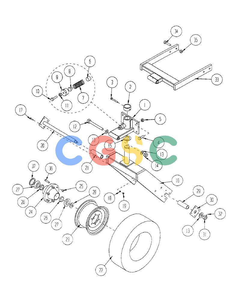 凯斯零件查询(1100) - CONCORD AIR SYSTEM (10/97-12/00) (E18) - LARGE FRONT CASTER Case Agriculture