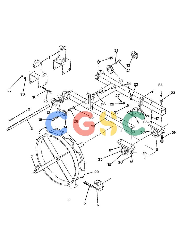 凯斯零件查询(1002) - CONCORD AIR SYSTEM (9/81-12/01) (38) - DRIVE WHEEL ASSEMBLY Case Agriculture