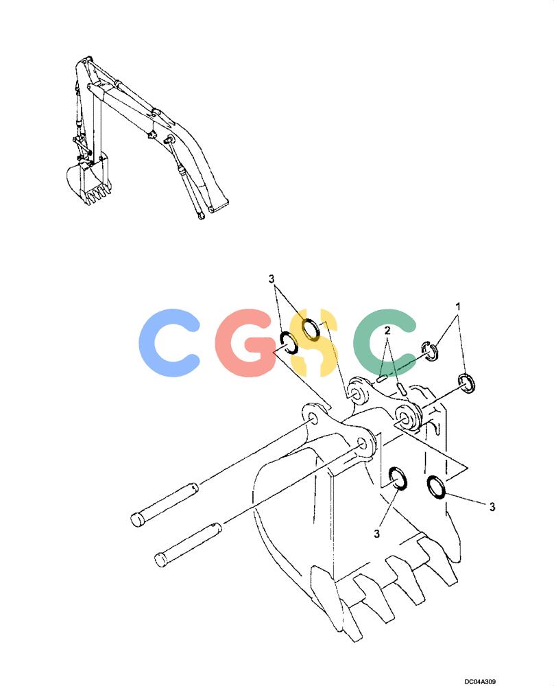 纽荷兰零件查询(EH160) - CRAWLER EXCAVATOR (9/03-) (09 -45[00]) - BUCKET- MOUNTING New Holland Constructuion