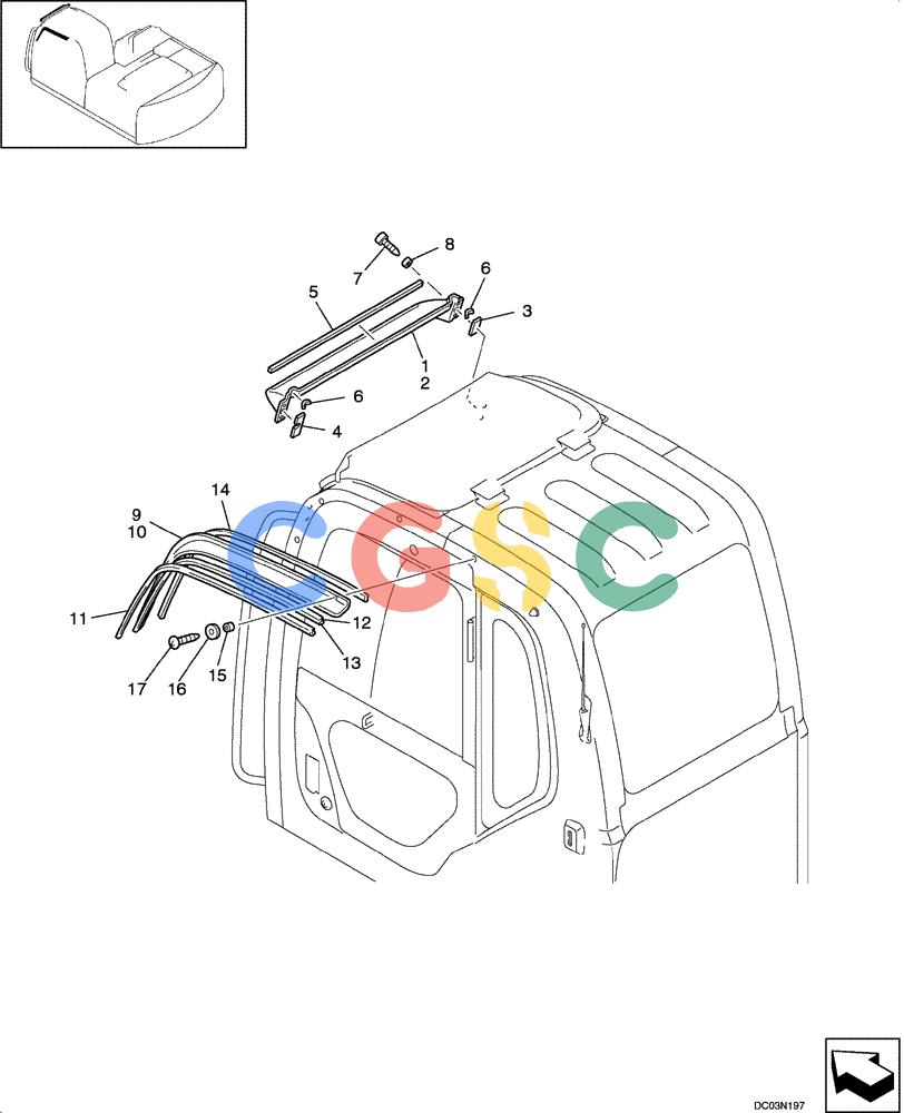 纽荷兰零件查询(EH215) - CRAWLER EXCAVATOR (9/03-) (09 -53[00]) - SUNVISOR New Holland Constructuion