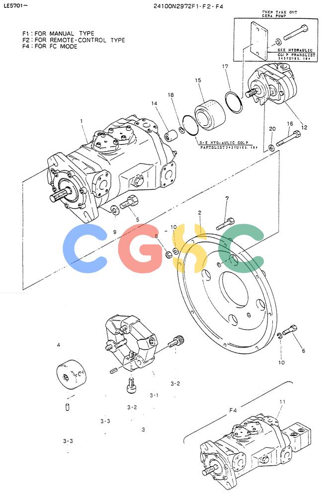 神钢零件查询(K903) - MARK II EXCAVATOR BTW LE6601 - LE7871 (1/88-12/03) (05-003[02]) - PUMP ASSY, CONNECT Kobelco