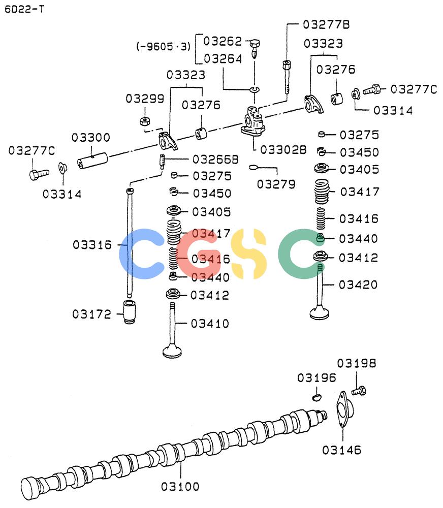 神钢零件查询(6D22-TC) - MITSUBISHI DIESL ENGINE - SK EXCAVATORS (1/06-12/06) (01-012[01]) - CAMSHAFT & VALVE Kobelco
