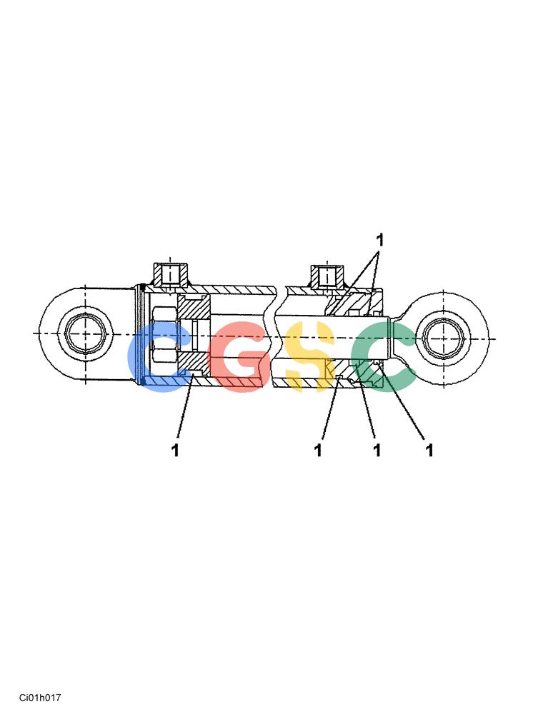 纽荷兰零件查询(CV2500) - VIBRATORY ROLLER (10-006-01[01]) - OPERATOR''S COMPARTMENT TILTING CYLINDER New Holland Constructuion