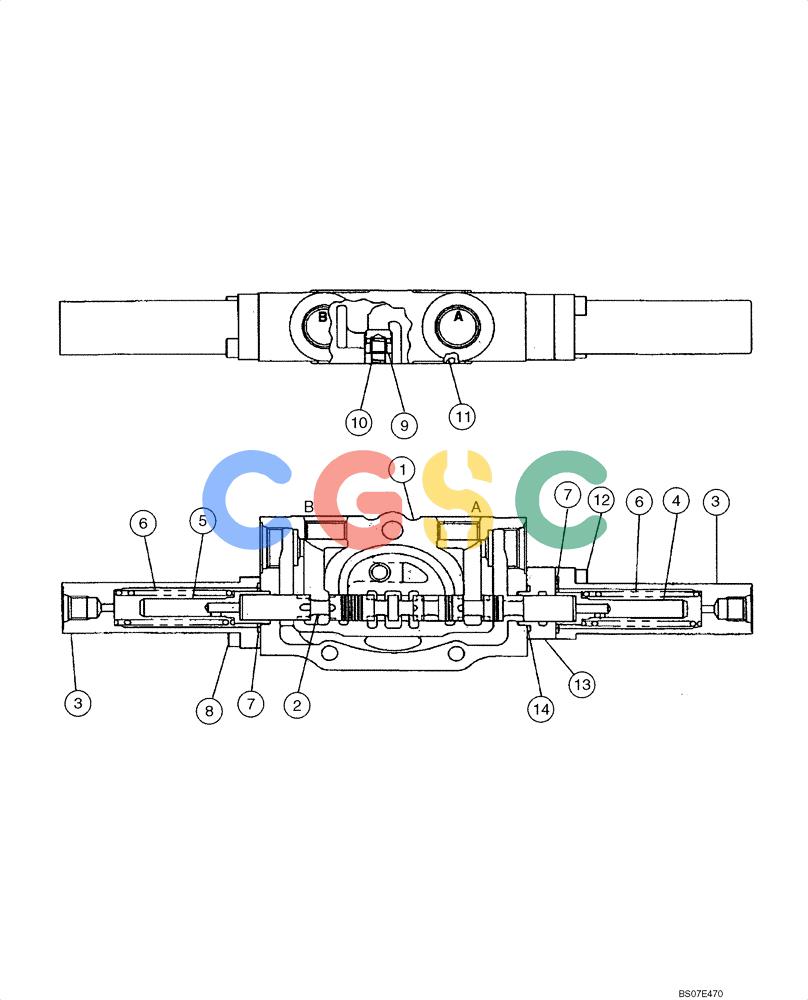 神钢零件查询(ED195-8) - BLADE RUNNER ACERA MARK 8 EXCAVATOR DOZER (TIER 3) ASN YL04U-0301 (12/07-12/11) (08-08[00]) - VALVE, SECTION (YY30V00052F1) Kobelco