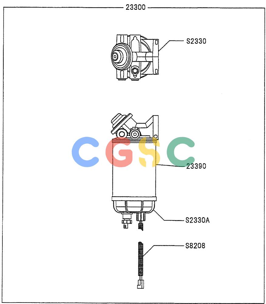 纽荷兰零件查询(E235BSRNLC) - CRAWLER EXCAVATOR ASN YU05-02001 (10-012) - FUEL FILTER New Holland Constructuion