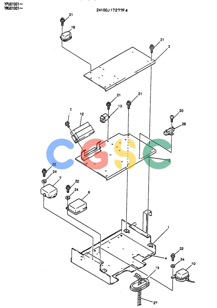 神钢零件查询(SK130LC) - EXCAVATOR BTW YPU1001 - YPU2000 (1/98-12/98) (05-014[01]) - CONTROLLER ASSY (24100J17277F4) Kobelco