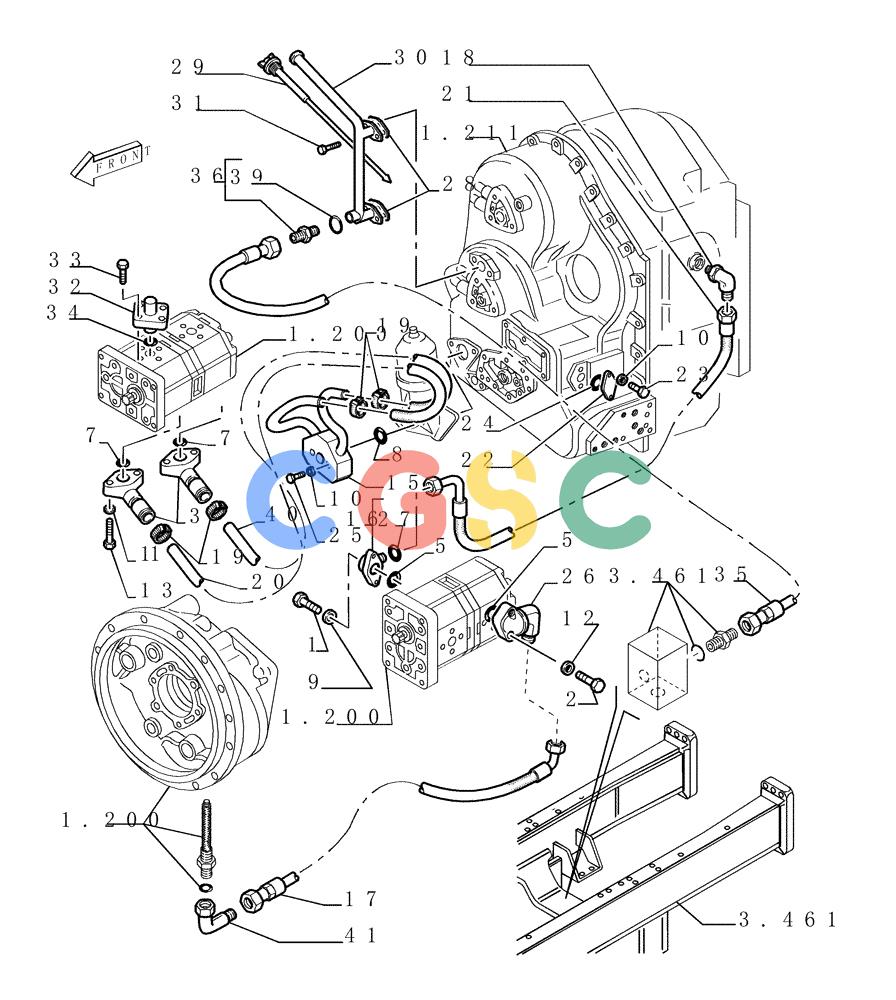 纽荷兰零件查询(DC150LT) - CRAWLER DOZER (6/00-) (1.220[01]) - TRANSMISSION LUBRICATION SYSTEM New Holland Constructuion