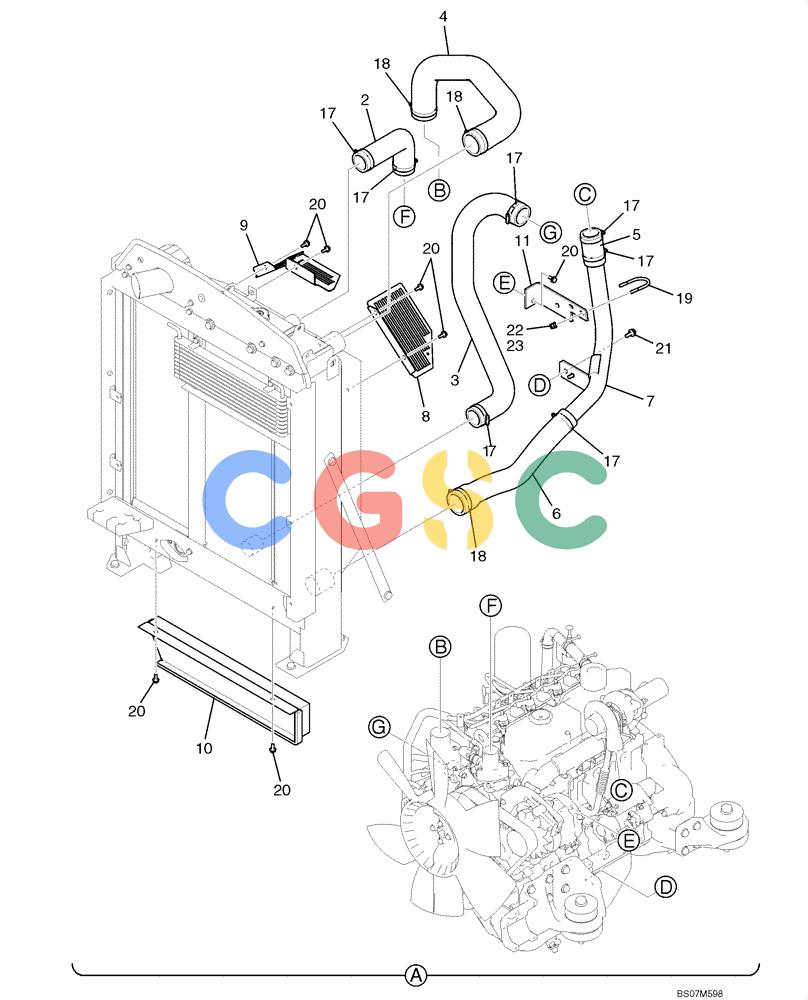 纽荷兰零件查询(E135B) - CRAWLER EXCAVATOR TIER 3 - ASN YH05-07001 (N8TA13006) (1/08-) (02-07[02]) - RADIATOR GROUP (YY05P00026F1), PAGE 2 OF 2 New Holland Constructuion