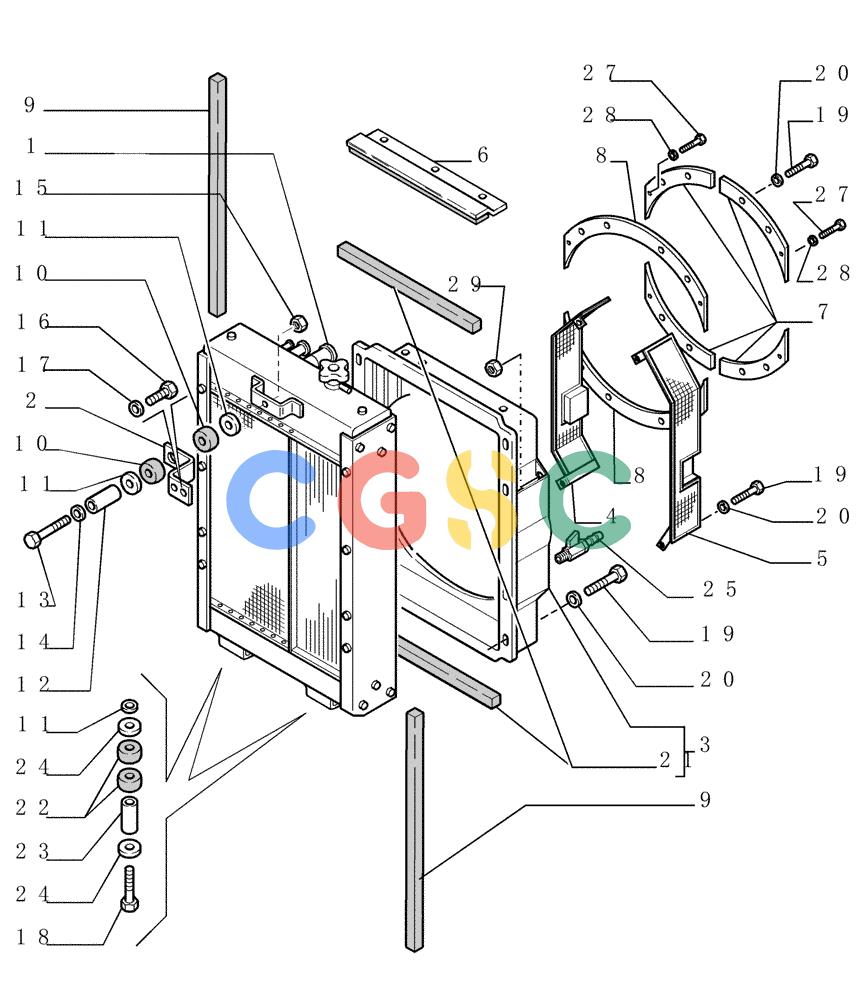 纽荷兰零件查询(DC150PS) - CRAWLER DOZER (0.550[01]) - ENGINE COOLING SYSTEM New Holland Constructuion