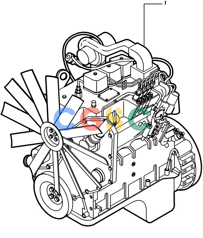 纽荷兰零件查询(DC100) - CRAWLER DOZER (N.A. VERSION) (4/00-) (0.021[01C]) - ENGINE DC100 New Holland Constructuion