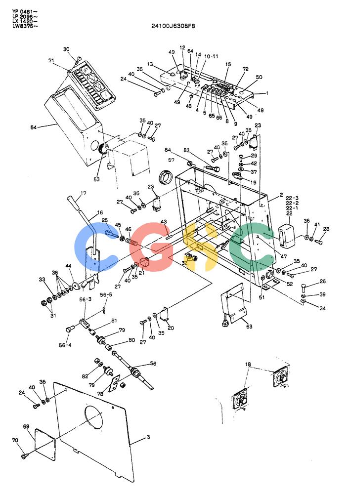 神钢零件查询(K905ALC) - EXCAVATOR ASN YP0301 (1/86-12/03) (05-012) - PANEL ASSY, INST Kobelco