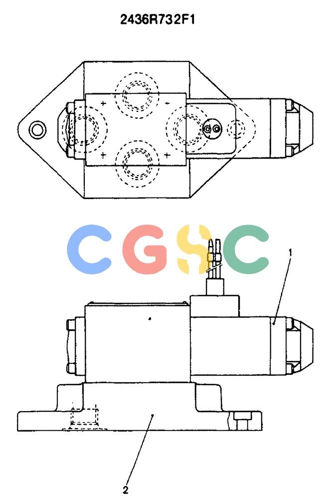 神钢零件查询(MD240C) - EXCAVATOR BTW LLU0301 - LLU0600 (1/80-12/06) (16-002) - VALVE ASSY, SOLENOID - 2436R732F1 Kobelco
