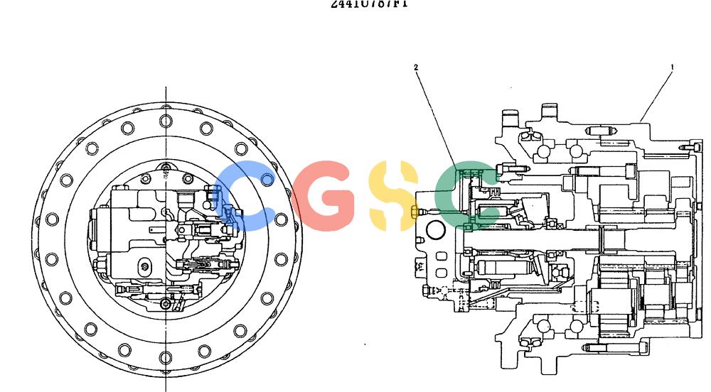 神钢零件查询(MD320BLC) - EXCAVATOR BTW YC0301 - YC0747 (1/80-12/06) (11-030) - MOTOR ASSY, (PROPELLING) 2441U787 F1 Kobelco