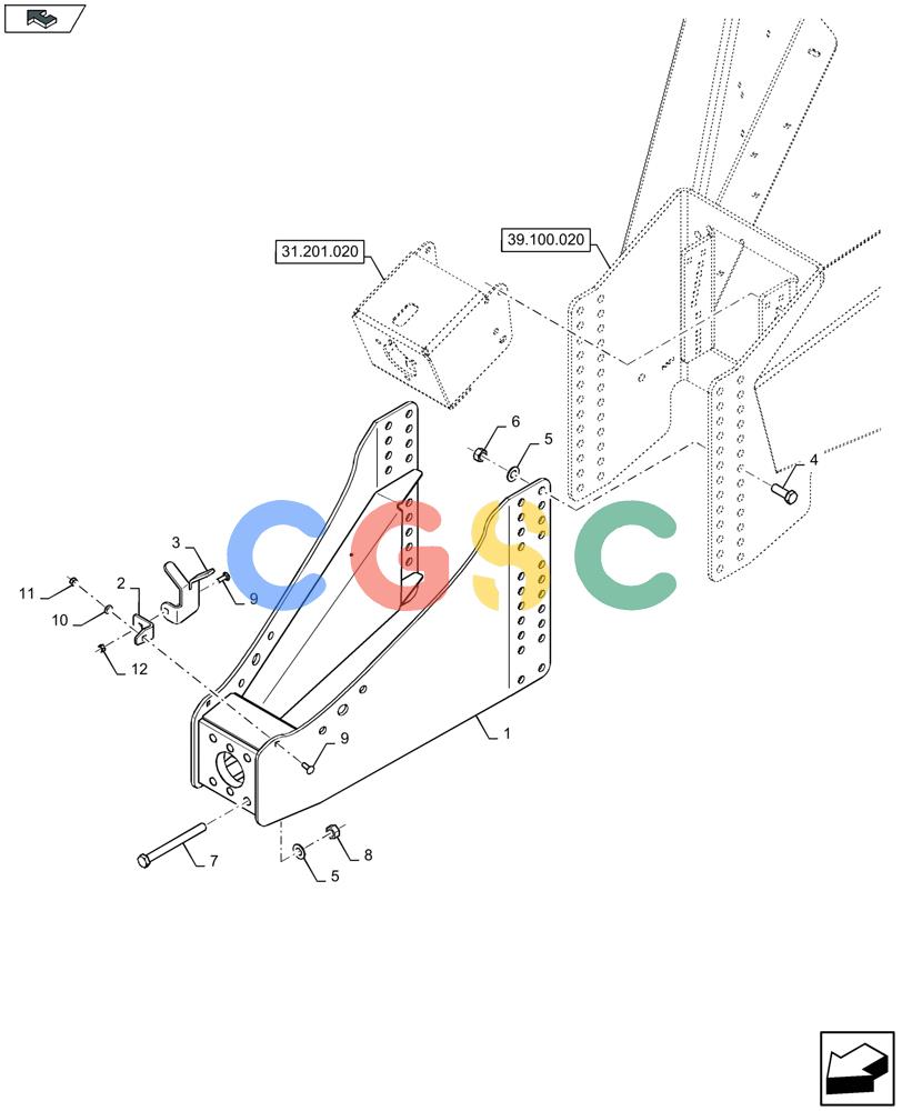 凯斯零件查询(LB434S XL) - BALER (11/16-) (39.110.010) - LOW HITCH FRAME Case Agriculture