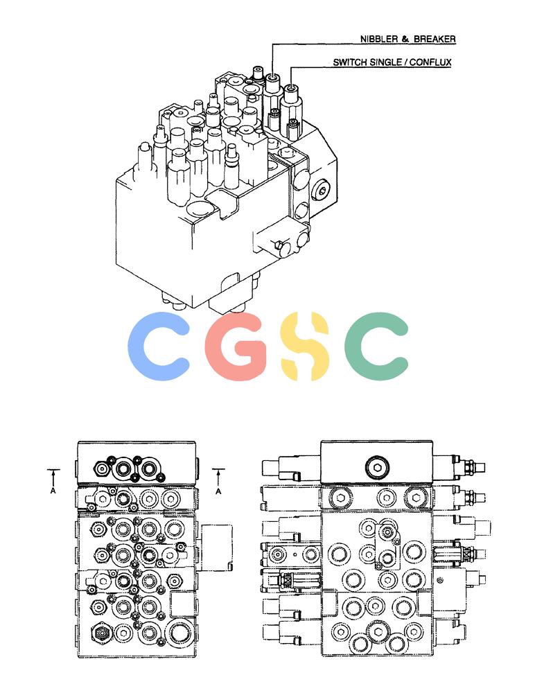 纽荷兰零件查询(EH80) - MIDI CRAWLER EXCAVATOR ASN LF04-02000 (N4TA18001 thru N4TA18010, ASN N5TA18011 -) (NA) (1/ (205) - VALVE ASSEMBLY, CONTROL (NIBBLER & BREAKER) New Holland Constructuion