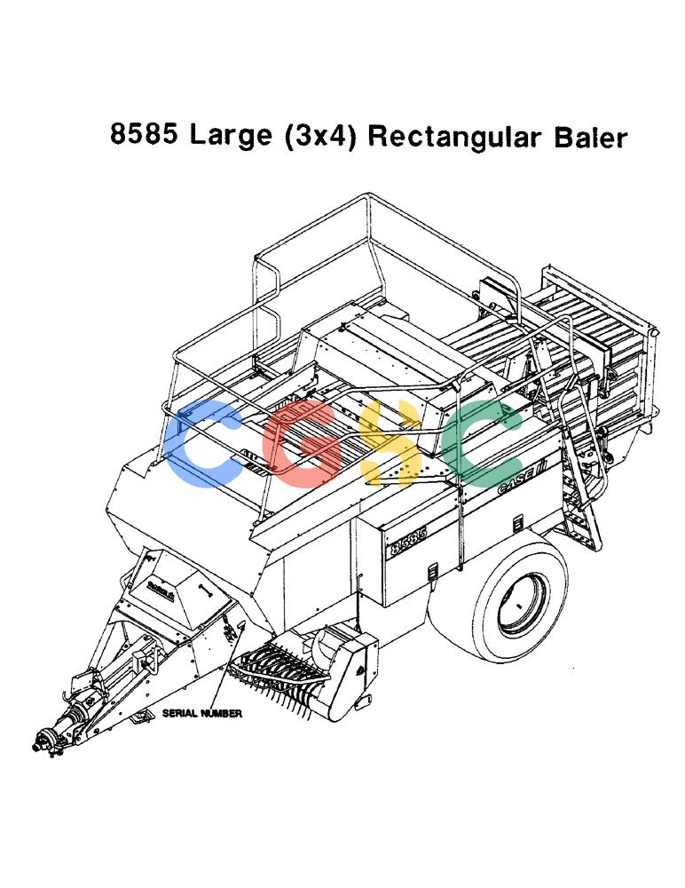 凯斯零件查询(8585) - CASE IH LARGE (3 X 4) RECTANGLER BALER (1/98-12/00) (1-2) - SERIAL NUMBER LOCATION Case Agriculture