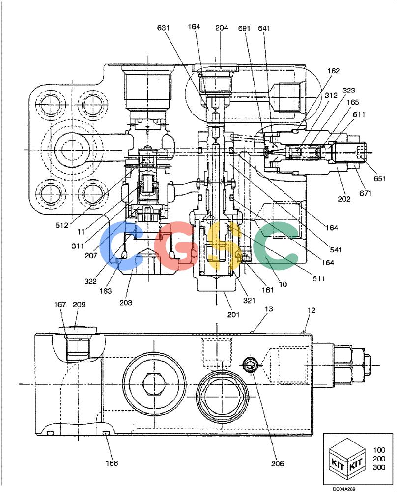 纽荷兰零件查询(E160) - CRAWLER EXCAVATOR (N.A.) (1/06-) (08 -66[00]) - VALVE ASSY, HOLDING (YB28V00003F2) New Holland Constructuion