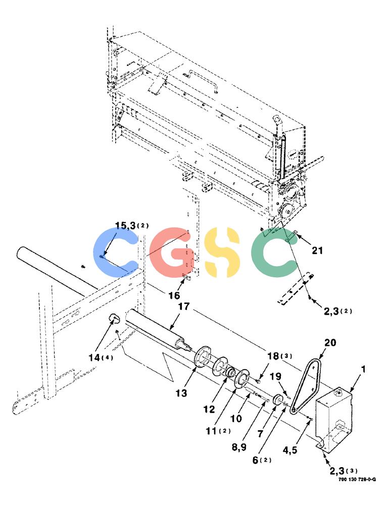 凯斯零件查询(8465T) - CASE IH ROUND BALER W/TRACTOR HYDRAULICS (1/91-12/97) (9-92) - SVC KIT, SLOW DOWN MESH WRAP, 700130728 SVC KIT, SLOW DOWN MESH WRAP COMPLETE Case Agriculture