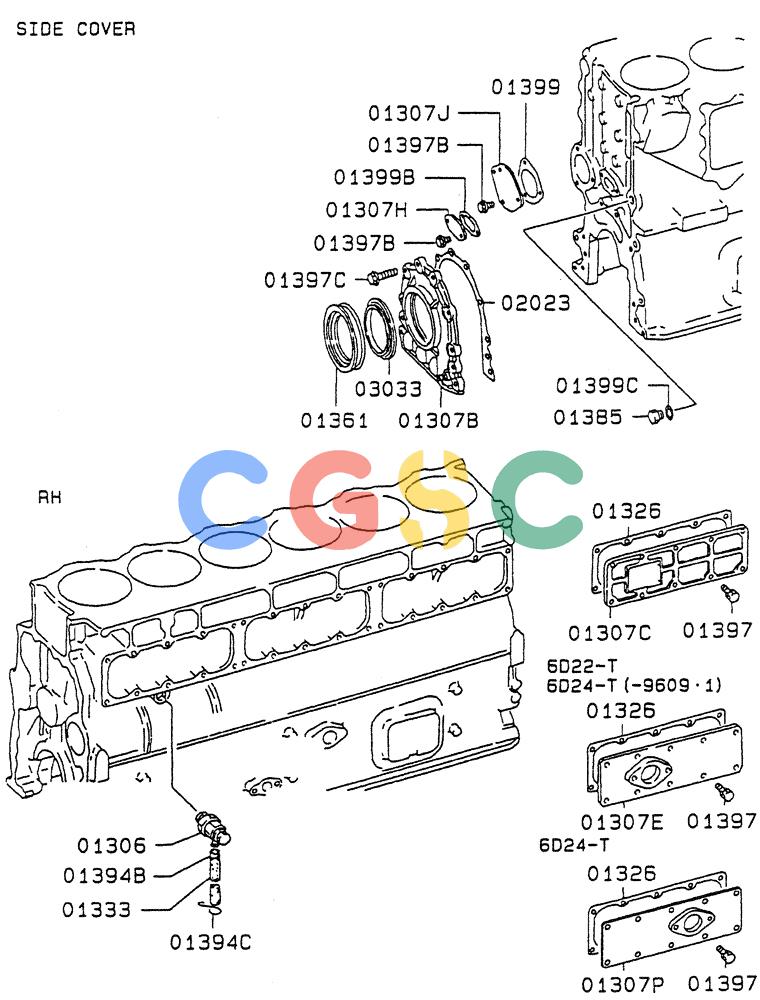 神钢零件查询(6D22-TC) - MITSUBISHI DIESL ENGINE - SK EXCAVATORS (1/06-12/06) (01-015[01]) - ATTACHING PARTS Kobelco