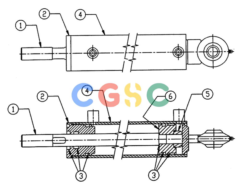 凯斯零件查询(FLEX-AIR) - APPLICATOR (1995-1997) (2/95-2/97) (07-006) - CYLINDER, 2.5" X 10", W/UNIBALL Case Agriculture