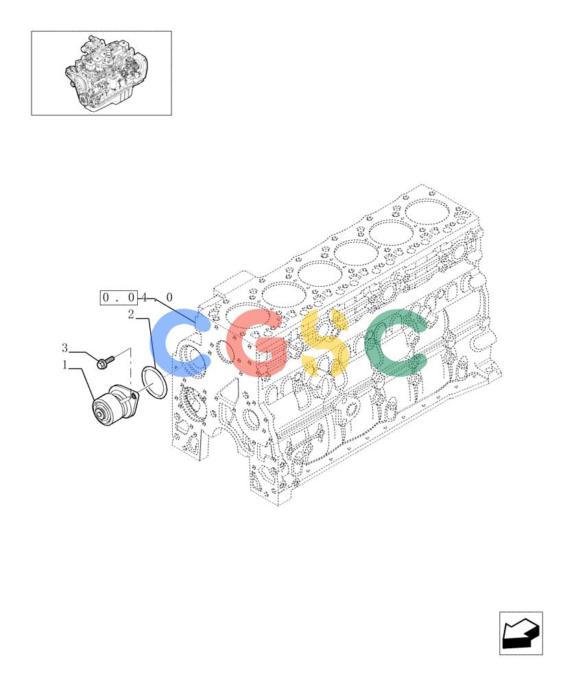 神钢零件查询(F4GE9684C J600) - ENGINE 504124795 - 920019900 (1/13-) (0.32.0[01]) - WATER PUMP (504062836) Kobelco